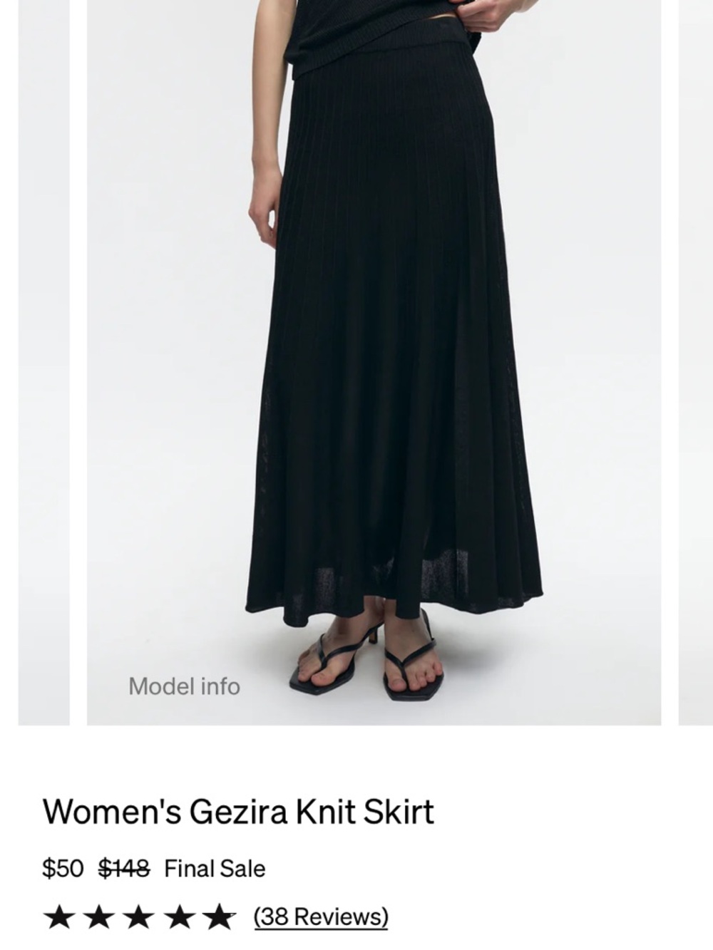 KOTN Olive Maxi Pleated Skirt - Picture 7 of 8